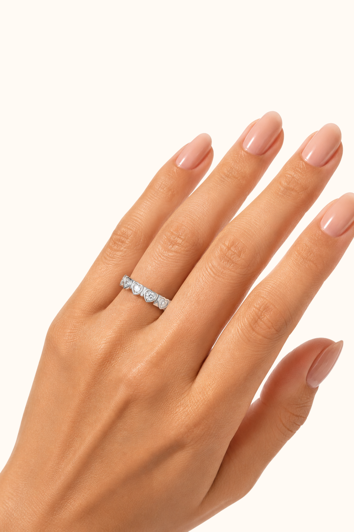Love loop silver ring