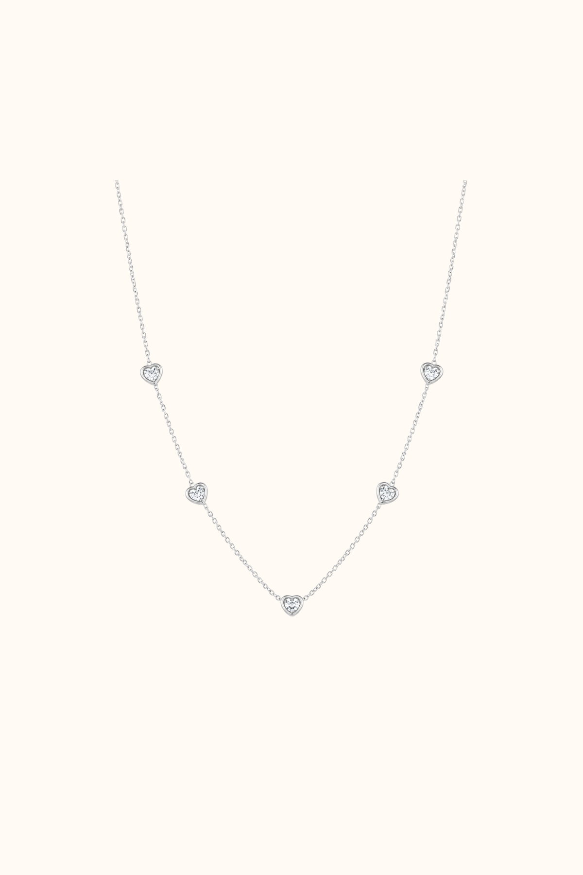 Heart delicate necklace silver