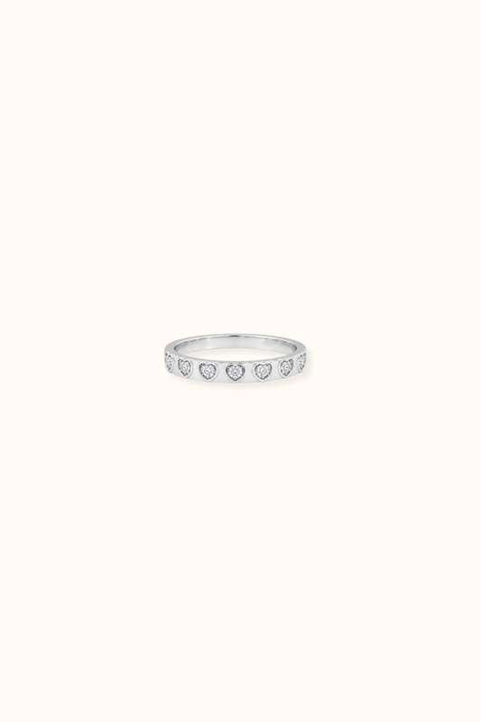 Love loop silver ring