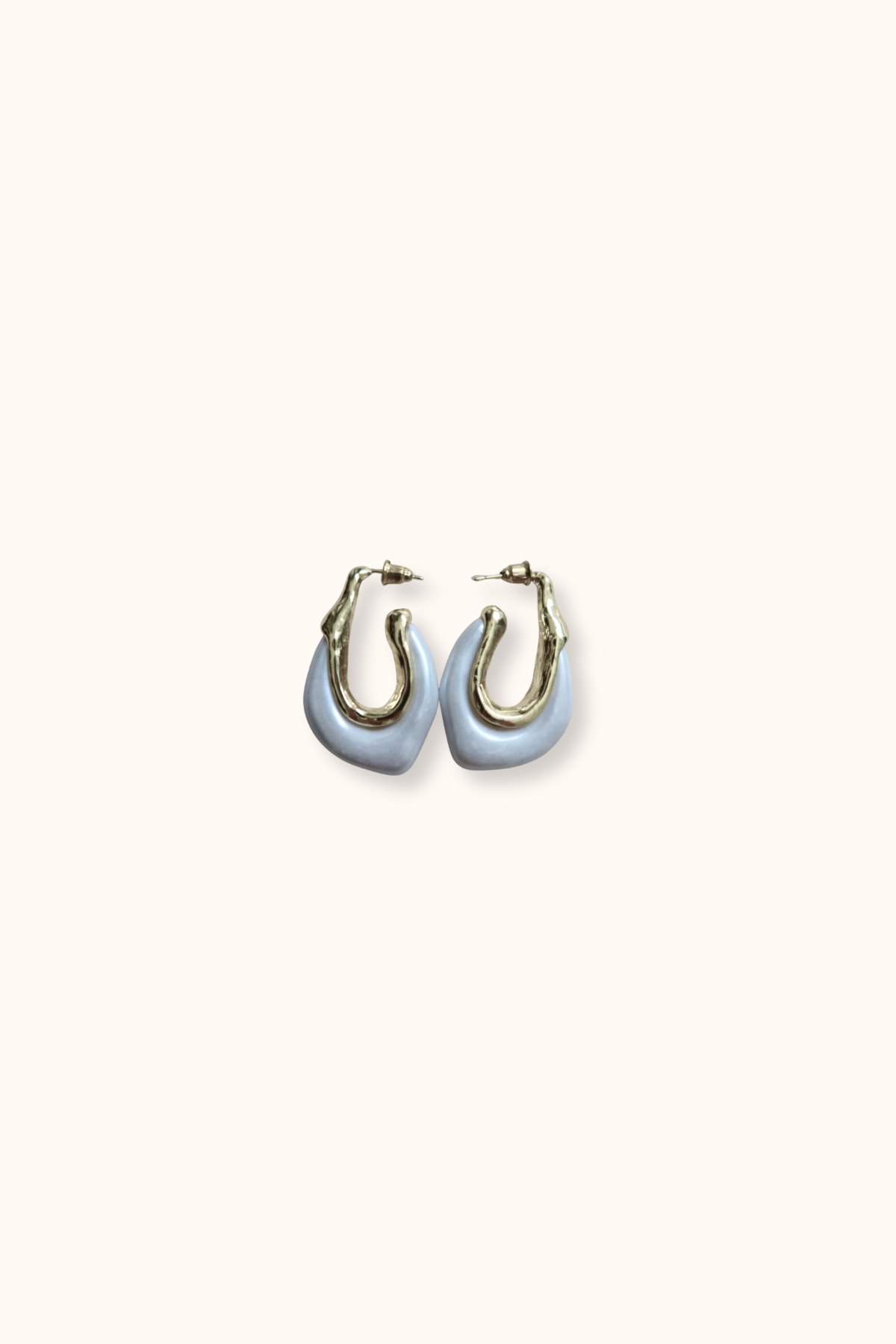 Earring Milk & gold