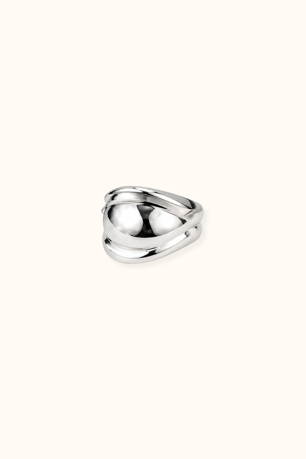 Bold silver ring