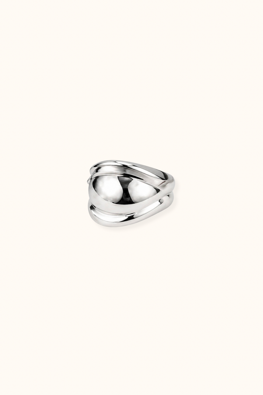 Bold silver ring