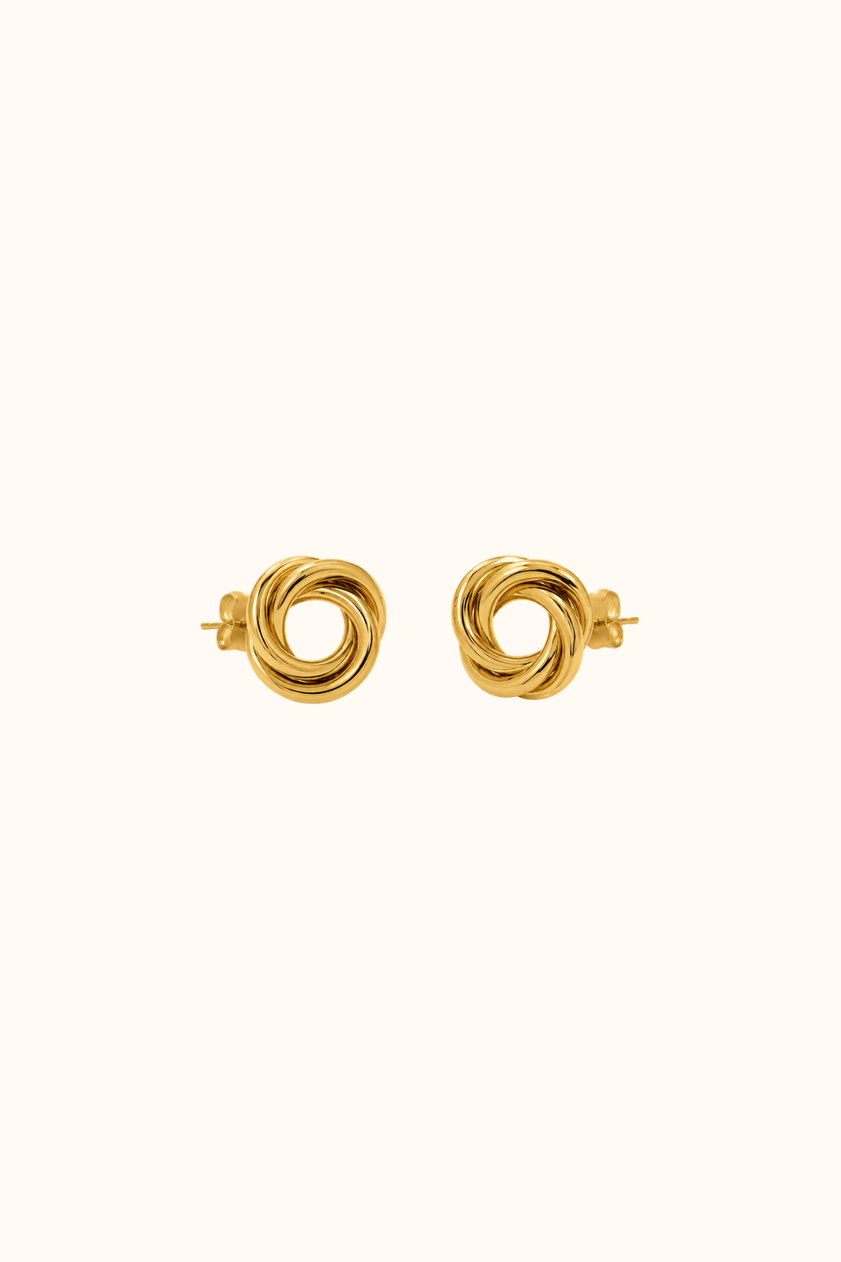 Knot gold earrings