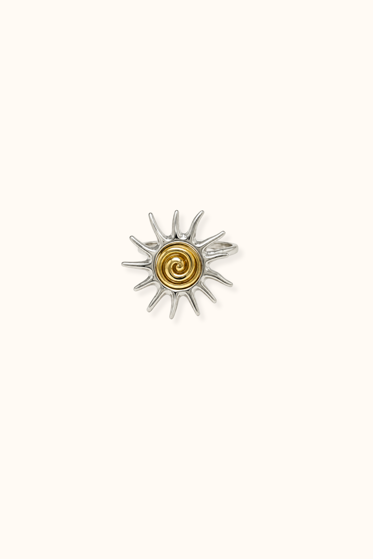 Solaris gold and silver ring
