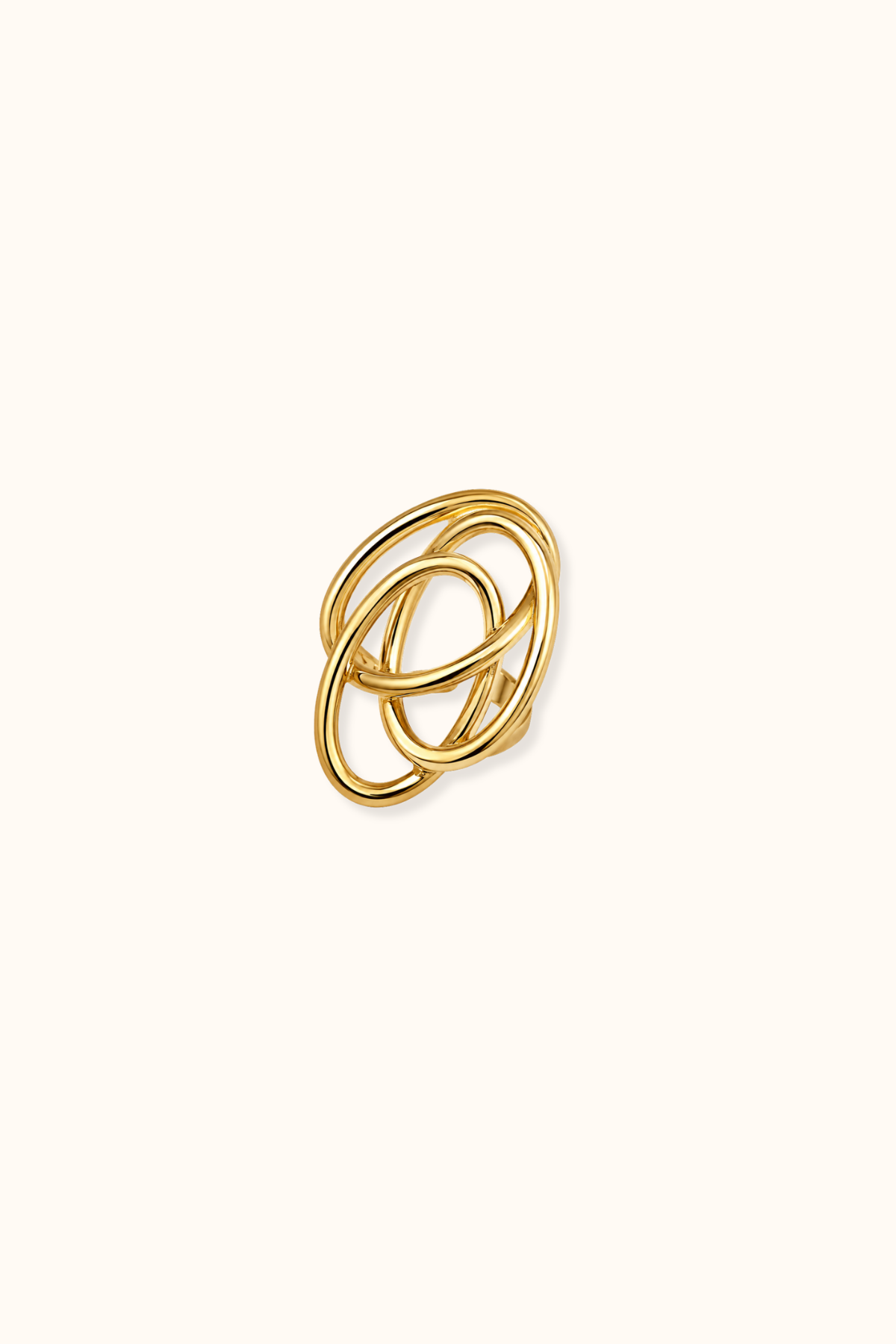 Knot gold earring