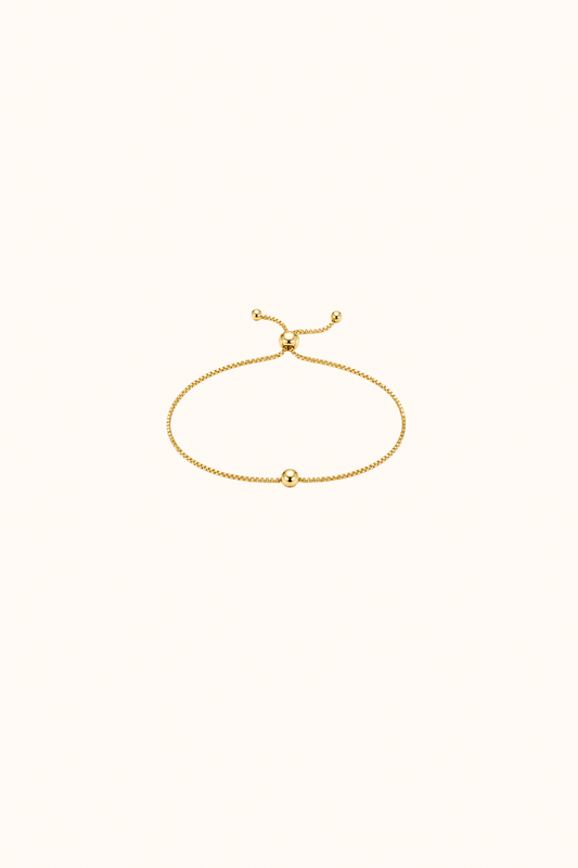 Zircon bead gold bracelet
