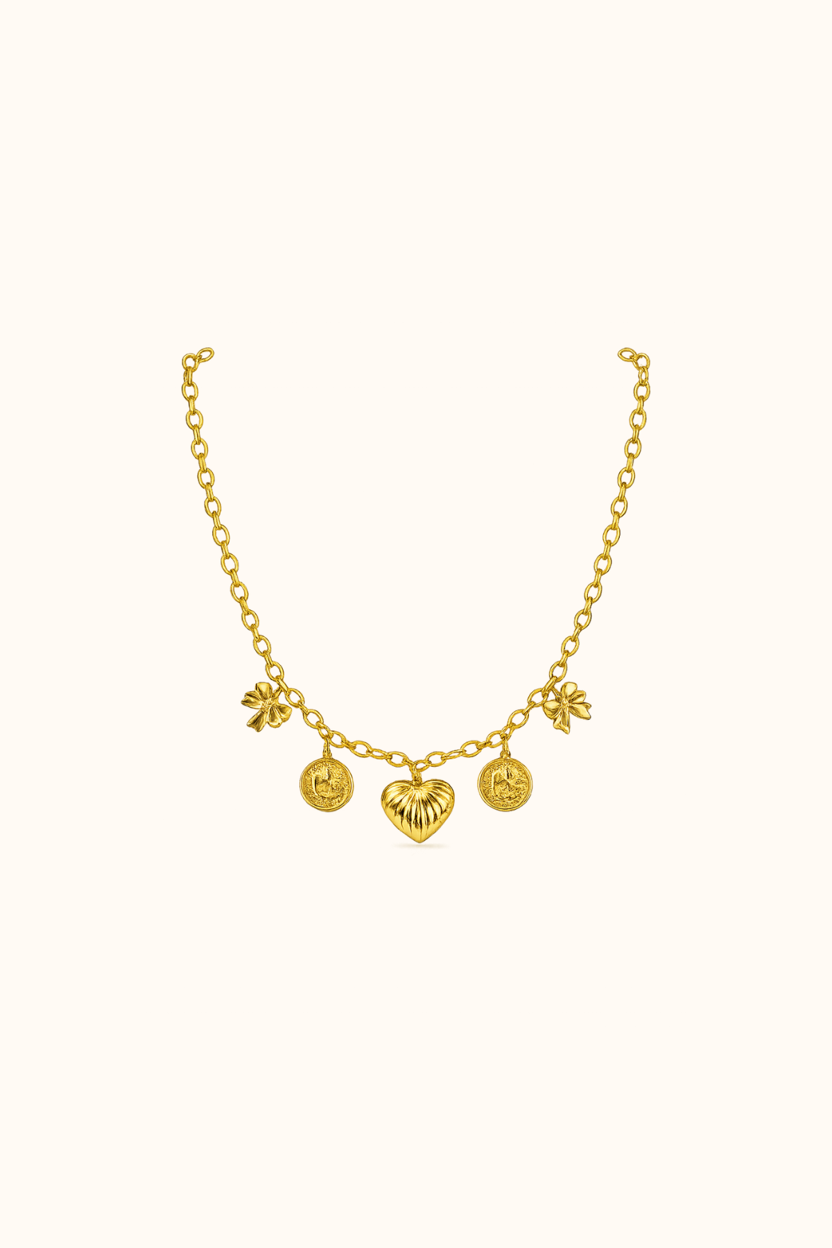 Charm necklace gold