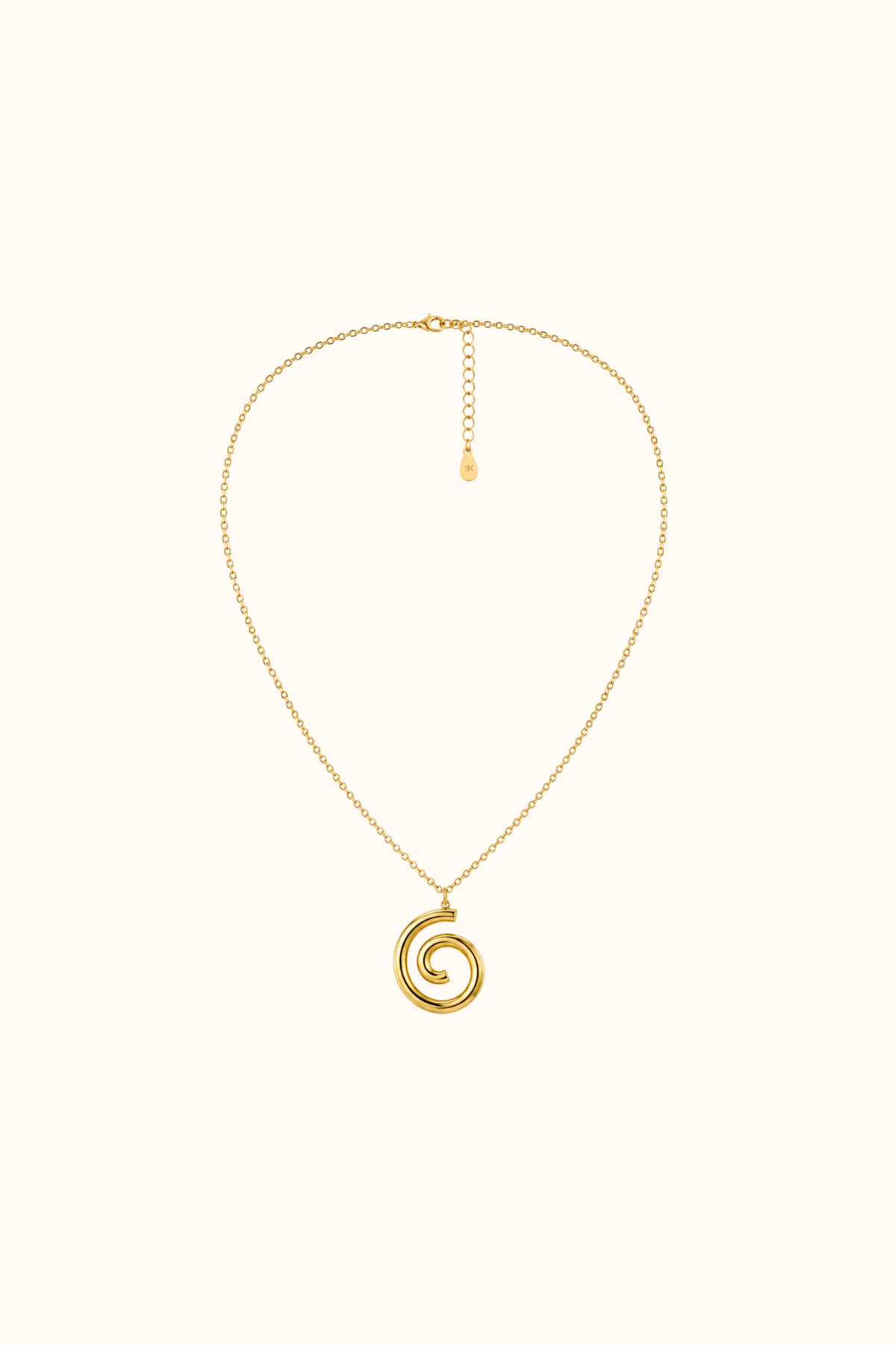 Spiral necklace gold