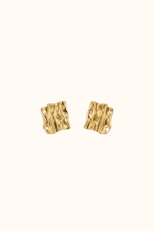 Texture Earring gold