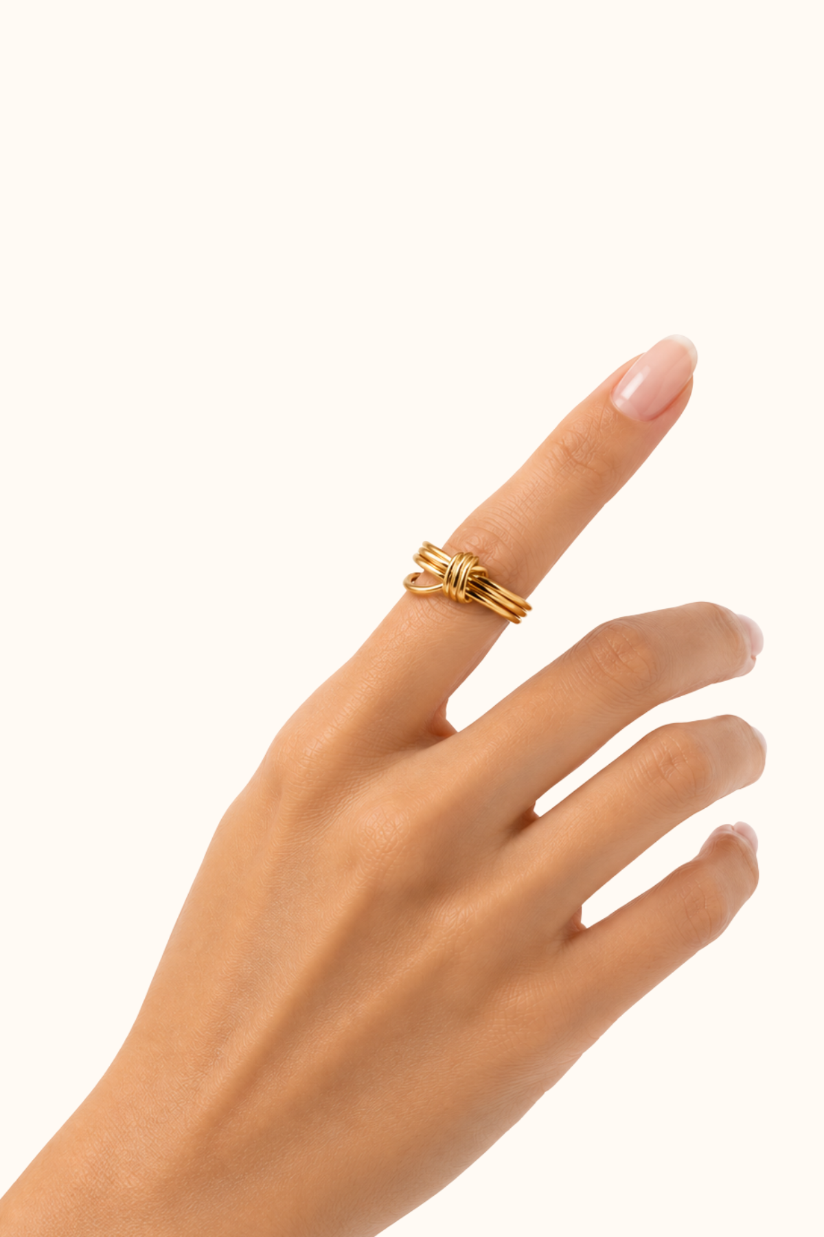 Connection gold ring