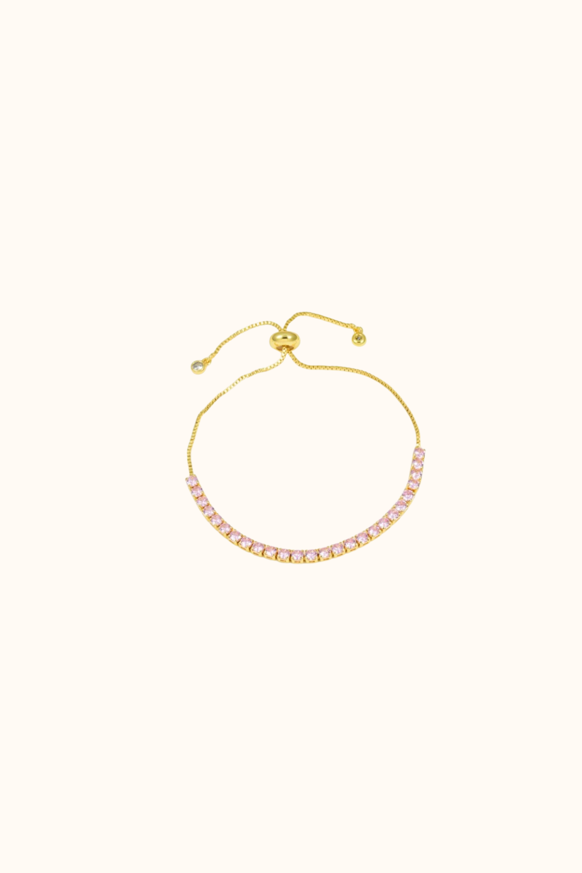 Tennis bracelet large gold
