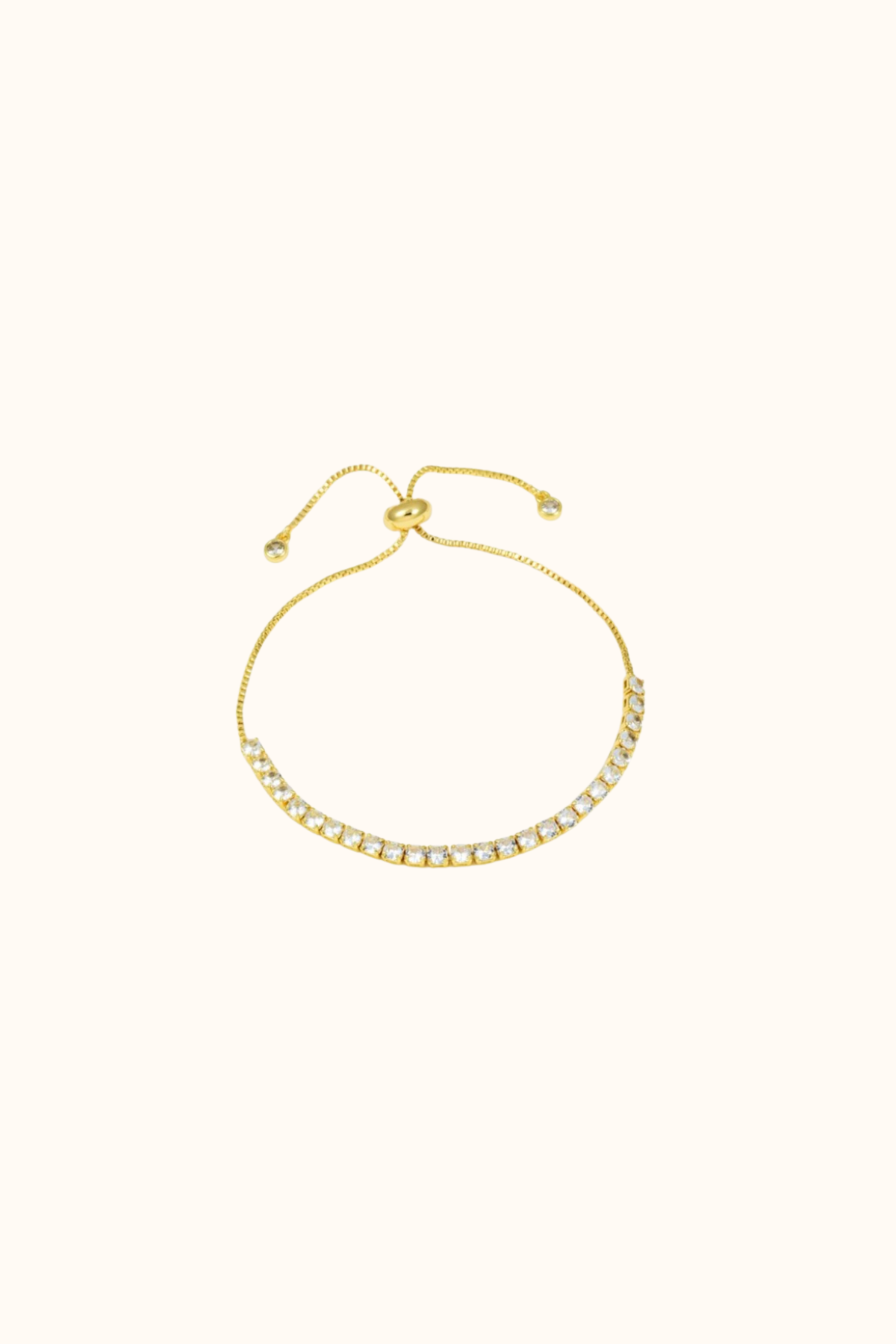 Tennis bracelet large gold
