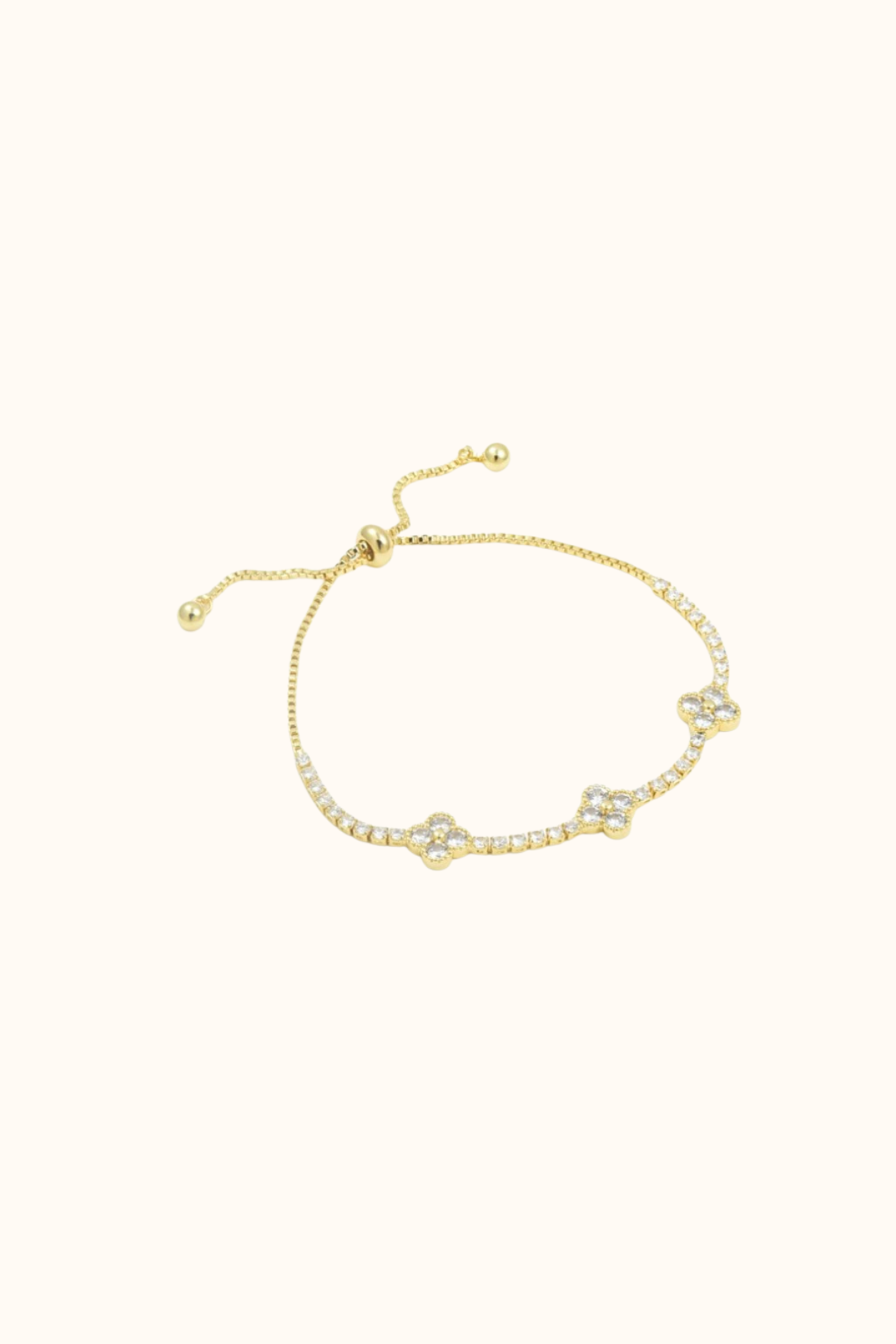 Zircon bracelet gold
