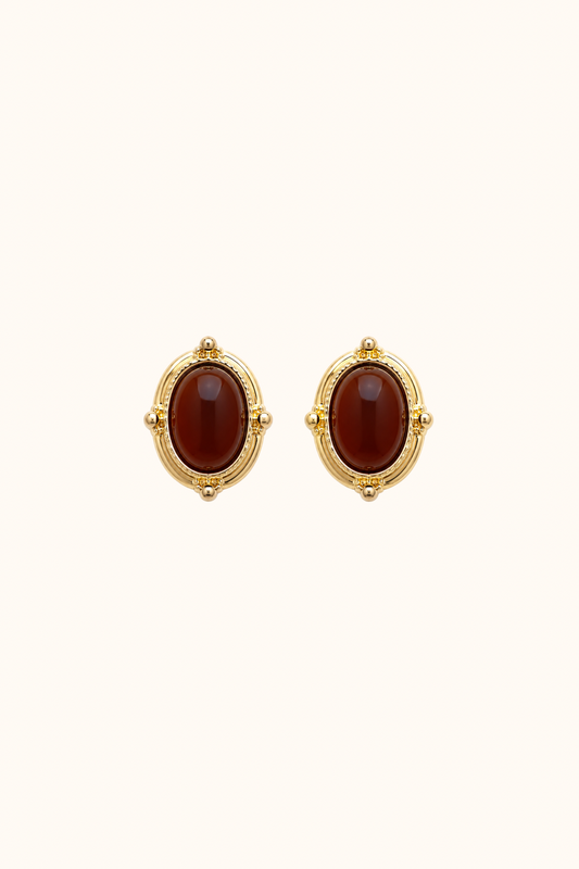 Vintage brown earring